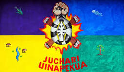 Bandera que representa el idioma p'urhépecha