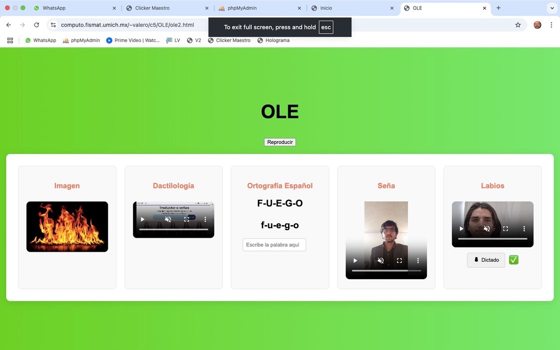 Ejemplo de actividades OLE